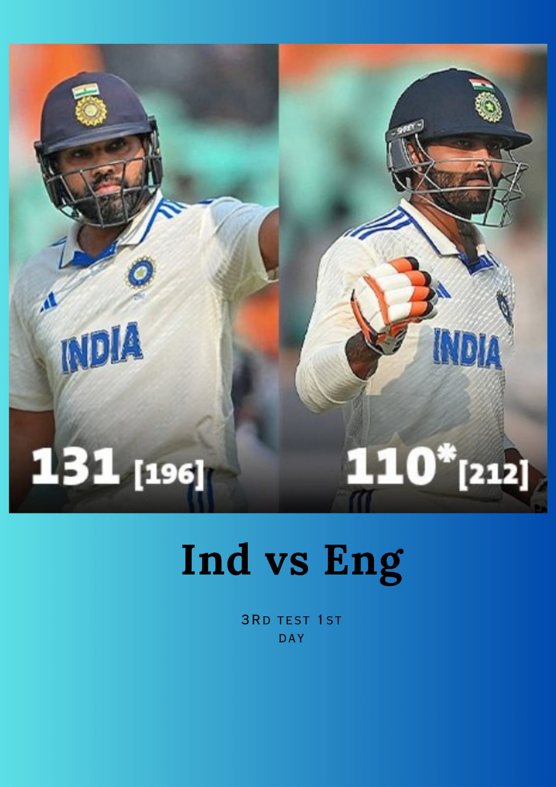 India vs England 3rd test 1st day